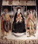 Madonna Enthroned with the Infant Christ, St Peter and St Michael, Lorenzo Veneziano